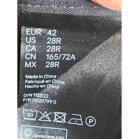 H&M Pant Men Black Halloween Costume Work Wear Orange Pumpkin Straight Modern 80 - Picture 7 of 9